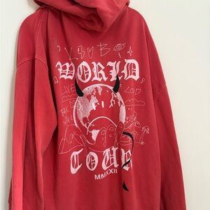 KSUBI Red Graphic Hoodie